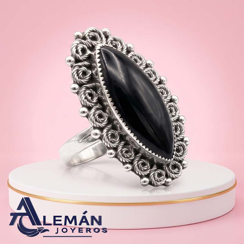 Anillo de Plata .925 "Semilla Black" 7940277