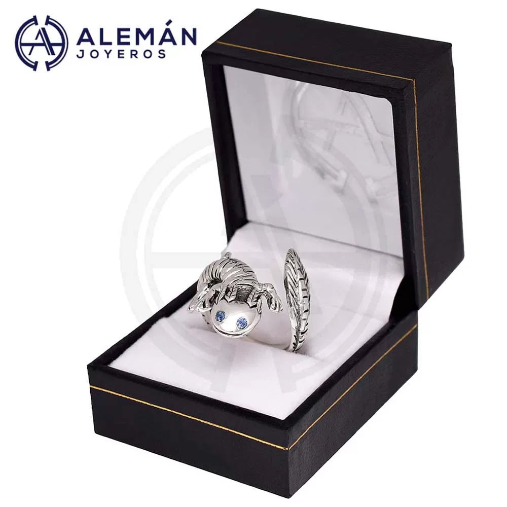 Anillo de Plata .925 "Ajolote Azul" 3310479