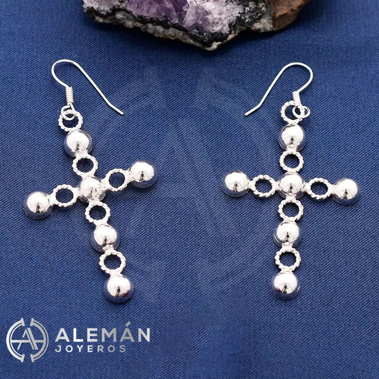 Aretes de Plata .925 "Crucifijo" #3310498