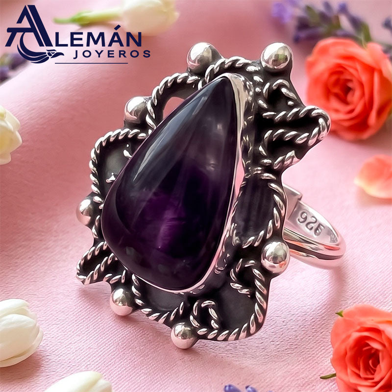 Anillo de Plata .925 "Amatista Gota" 3310237-1