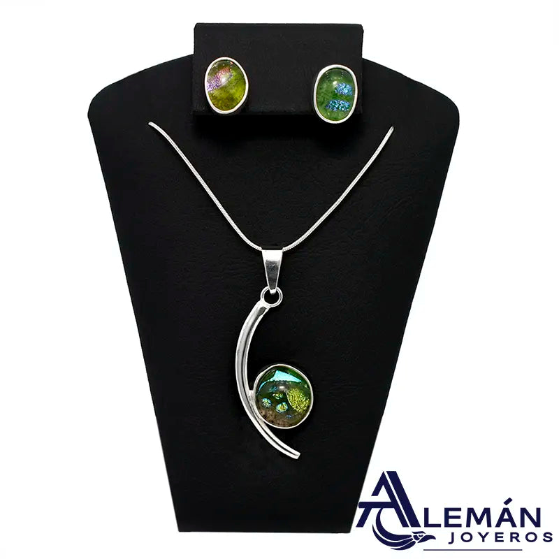 Set de Plata .925 modelo "Dicroico" 3310345