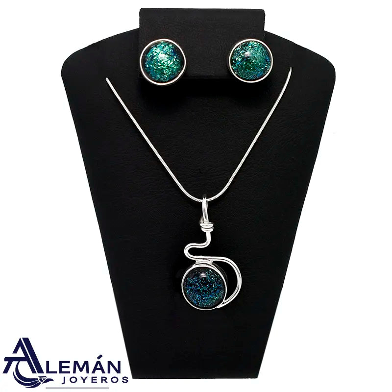 Set de Plata .925 modelo "Dicroico" 3310353