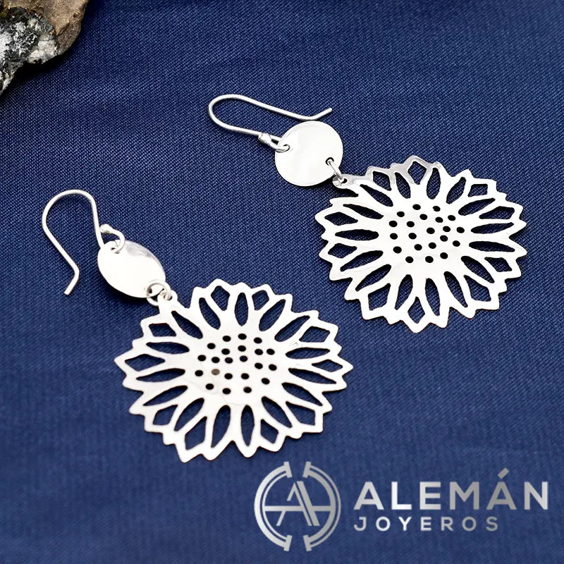 Aretes de Plata .925 "Girasoles" 3310443