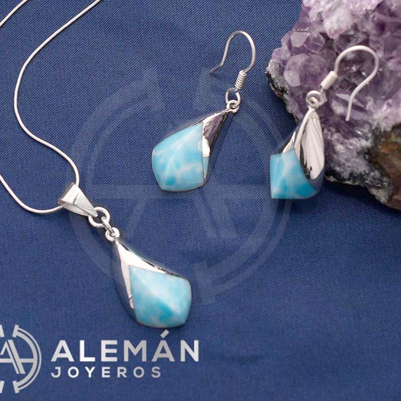 Juego de Plata .925 "Gala Larimar" 3310448
