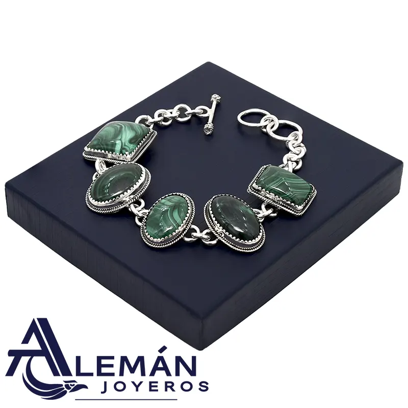 Pulsera de Plata .925 "Malaquitas" 3310454