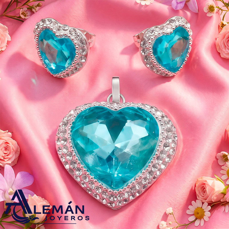 Juego de Plata .925 "Aqua Love" 3310469
