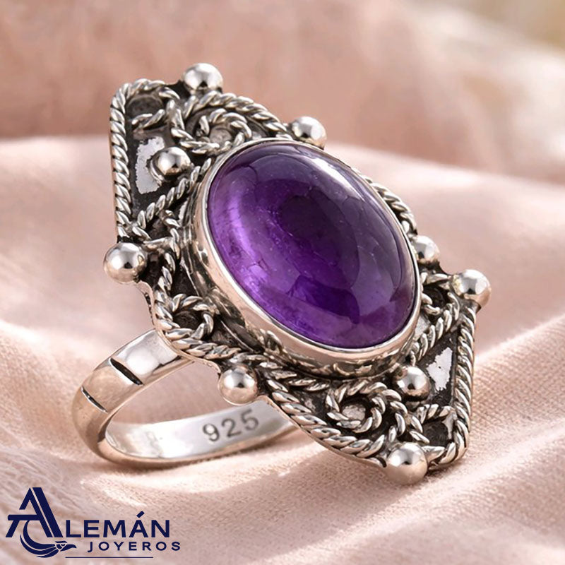 Anillo de Plata .925 "Amatista Barroca" 3310539