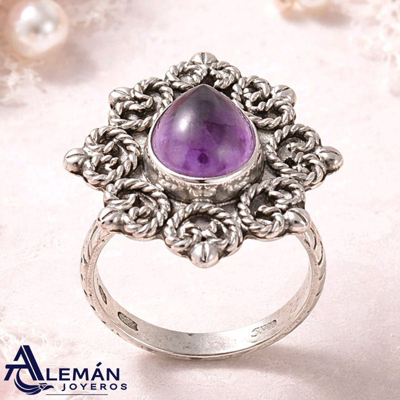 Anillo de Plata .925 "Torzal Morado" 3310540