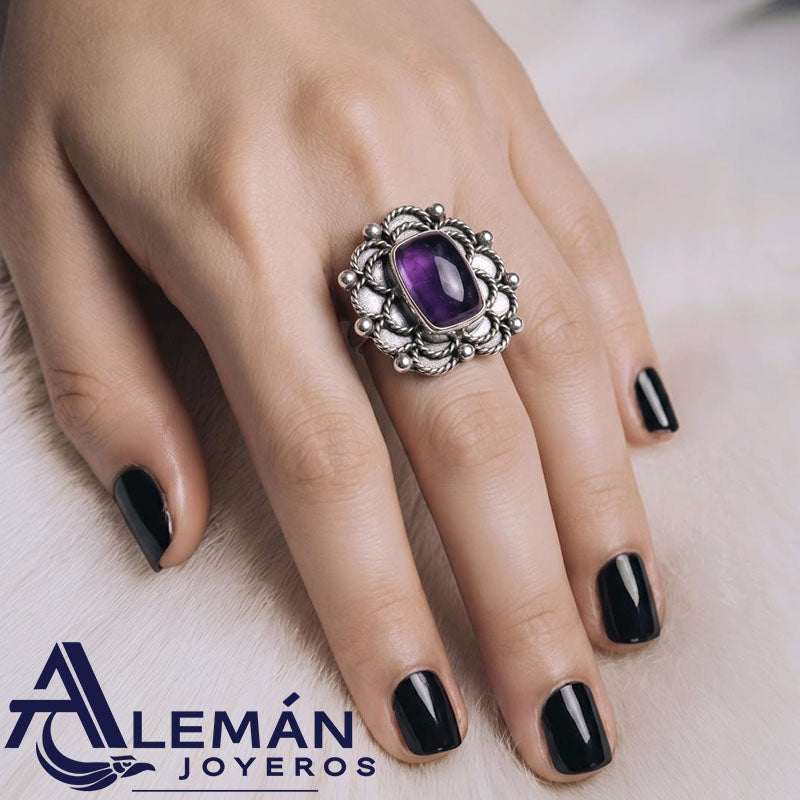 Anillo de Plata .925 "Torzal Amatista"