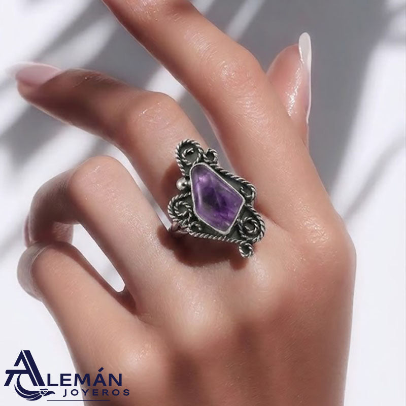 Anillo de Plata .925 "Amatista Barroco" 3310548-2