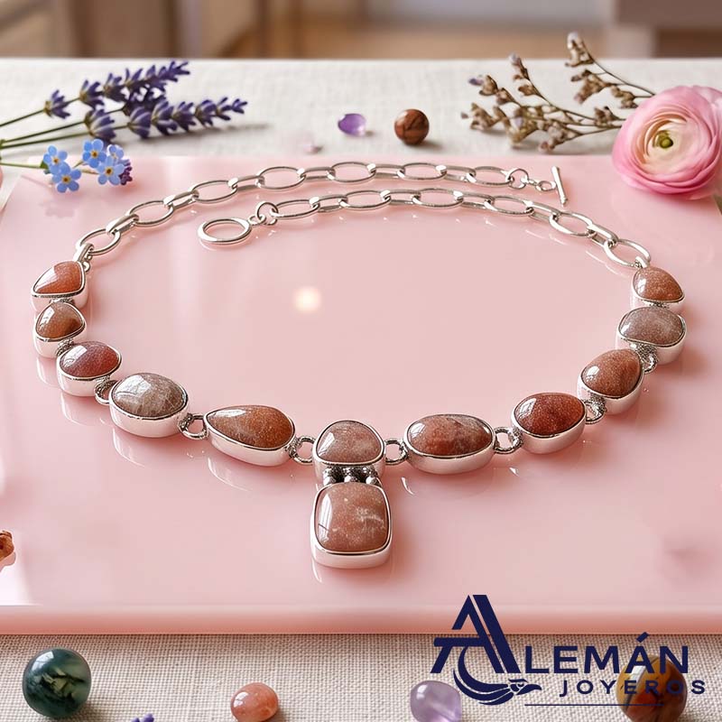 Collar de Plata .925 "Piedra Sol" 31C081