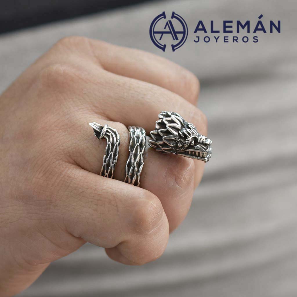 MWL 331-0169 Anillo de Plata .925 "La Serpiente Emplumada"