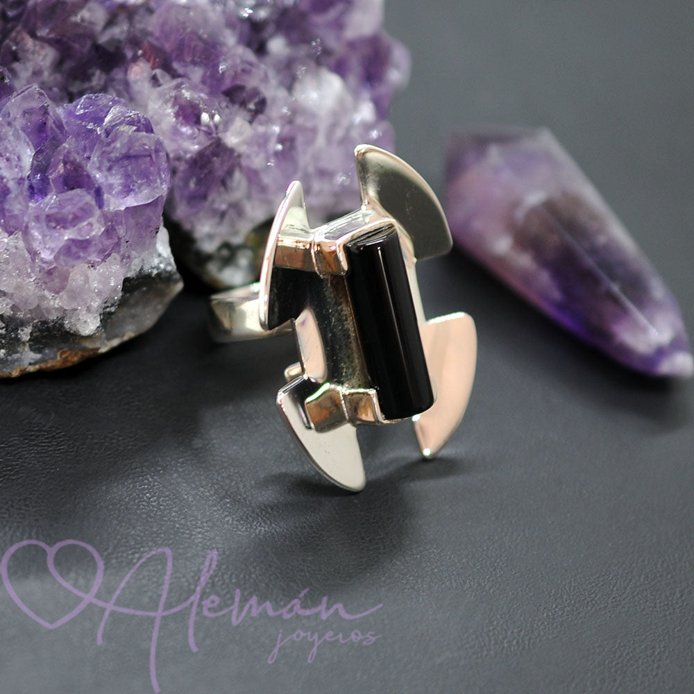 MWL 331-0233 Anillo de Plata Onix Antony