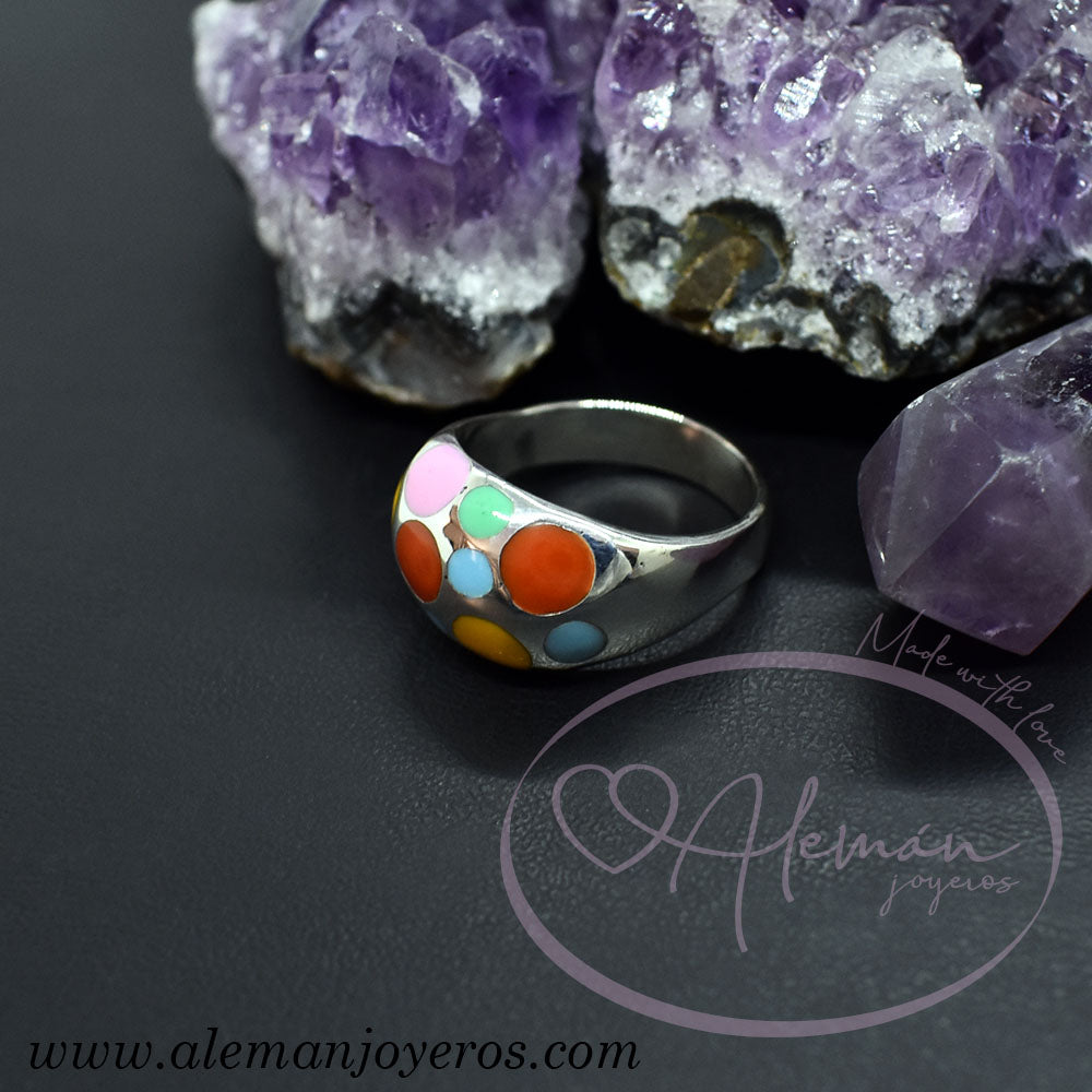Anillo Multicolor Vaciado en Cera 3310264