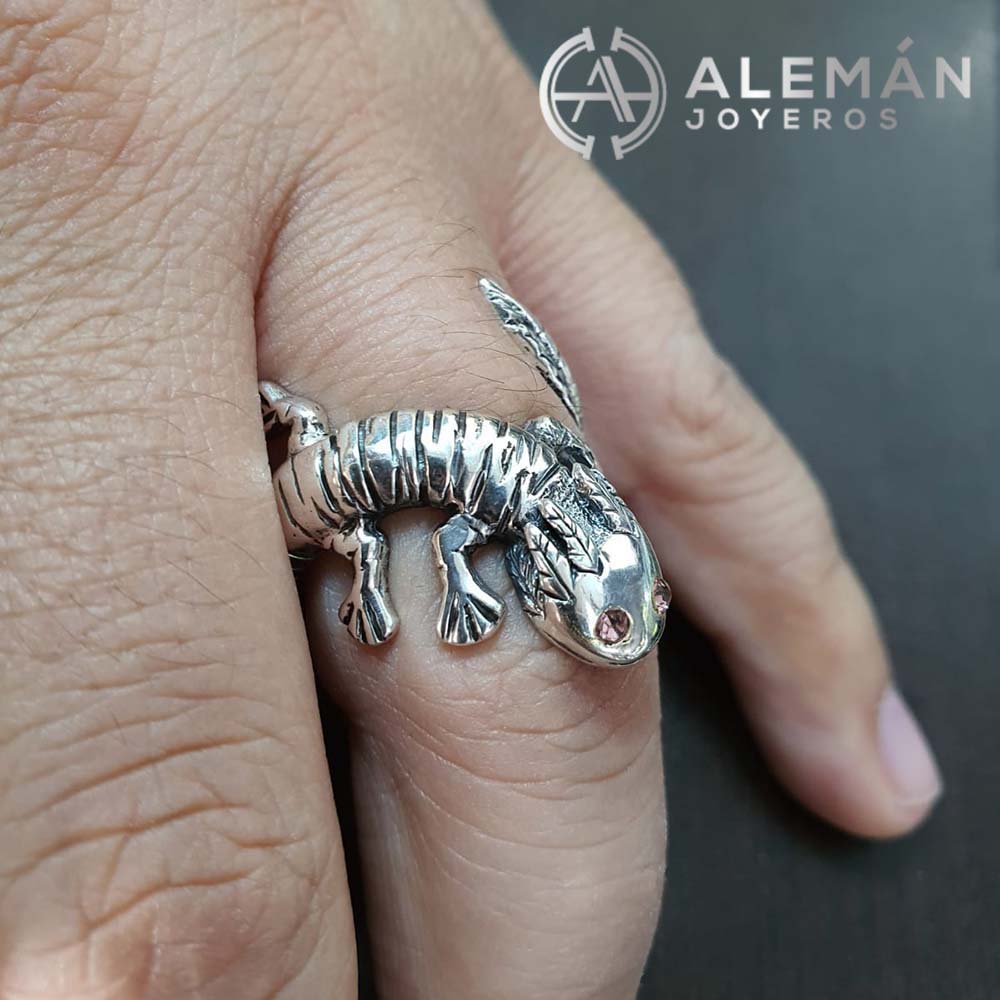 Anillo de Plata .925 "Ajolote Rosa" 3310480
