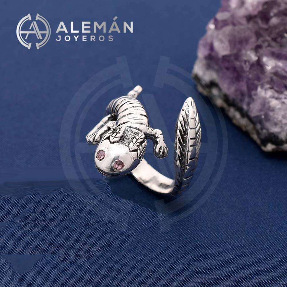 Anillo de Plata .925 "Ajolote Rosa" 3310480